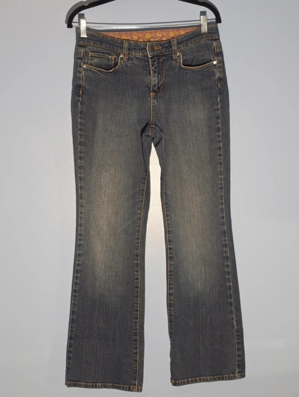 Vintage Y2K AJ Ashley Judd Floral Waistband Bootcut Jeans. Sz 6. Excell VTG Cond